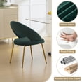 thumbnail image 2 of Hassch Elegant Upholstered Dining Chair for Kitchen and Dining Room, Modern Velvet Side Chair with Padded Seat, Ergonomic Design, Gold Metal Legs (Green), 2 of 6