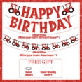thumbnail image 7 of Red Tractor Theme Birthday Decorations, Glitter Tractor Happy Birthday Banner, Funny Farm Tractor Garland Banner for Kids Tractor Birthday Party Supplies, 7 of 7