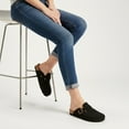 thumbnail image 6 of Ecetana Women's Suede Clogs & Mules Cork Footbed Slip On Leather Mules with Arch Support, 6 of 7