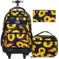 thumbnail image 1 of Mochila con ruedas ZLYERT para niñas y mujeres con lonchera y girasoles, 1 of 8