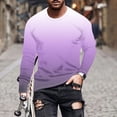 thumbnail image 2 of Haut Dégradé Imprimé pour Hommes Manches Longues Col Rond, 2 of 5