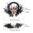 thumbnail image 3 of sruoe Halloween Decor, Halloween Decoration Indoor, Artificial Wreaths, Halloween Decoration Outdoor, Halloween Decoration, Halloween Skull Ghost Wreath, Halloween Wreaths for Front Door, 3 of 7