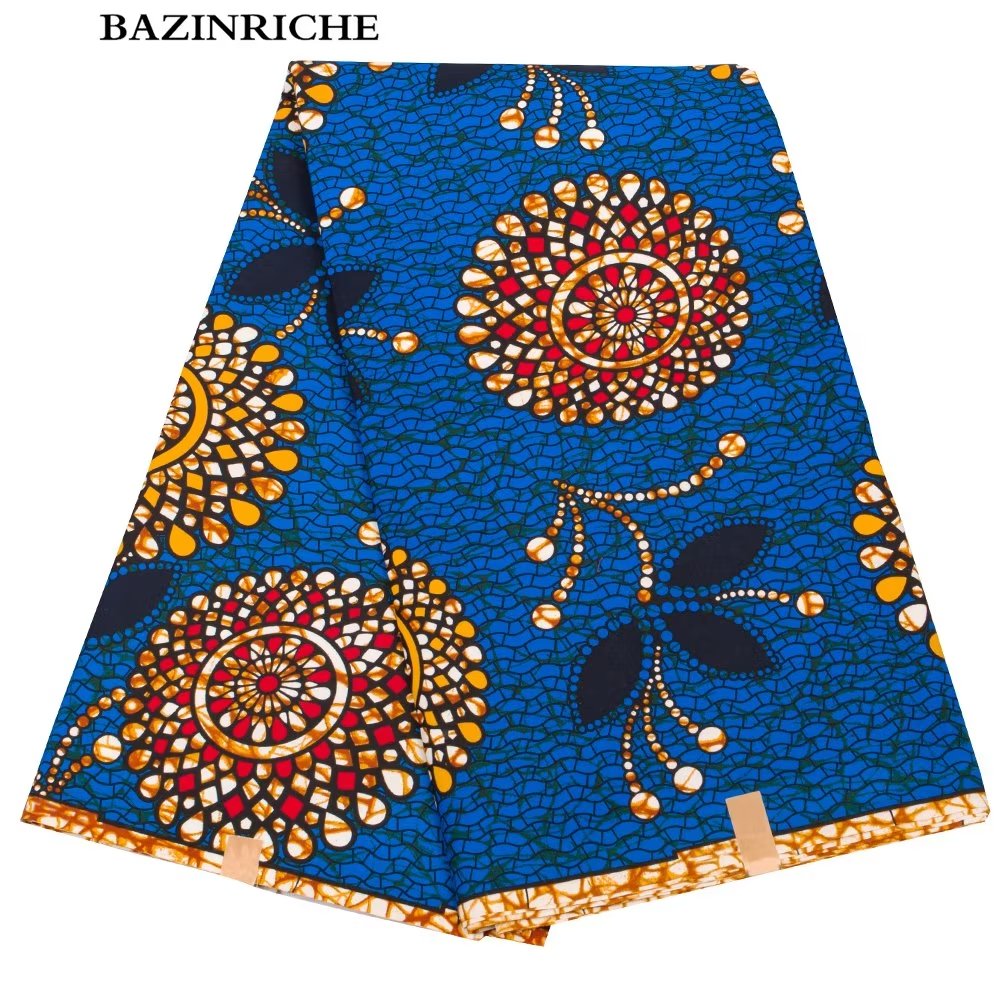 6 Yards African print Fabric Original Polyester Material cothes ...