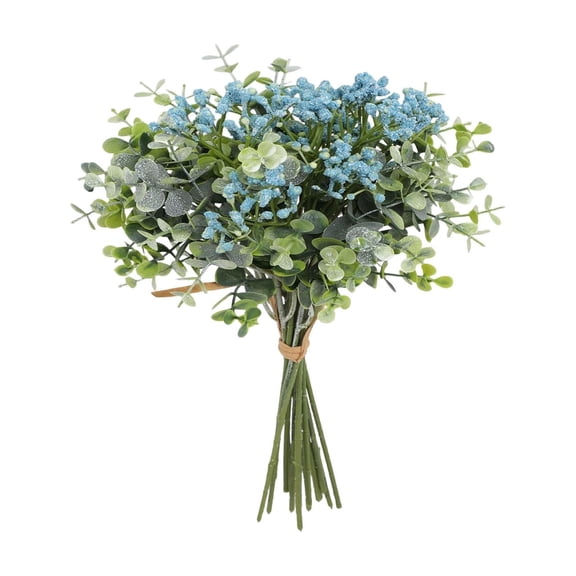 Jubipavy Artificial Baby's Breath & Eucalyptus Bouquet, 14 Stems Fake Baby's Breath Greenery, Artificial Flowers for Wedding, Home Decor & Photography