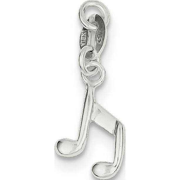 925 Sterling Silver Music Note (9x15mm) Pendentif / Charme