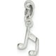 925 Sterling Silver Music Note (9x15mm) Pendentif / Charme – image 1 sur 2