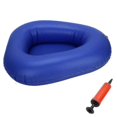 thumbnail image 2 of Washable Portable Air Inflation Blue Bed Pan Bedridden Elderly Inflatable Stool Bedsore Toilet, 2 of 5