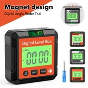 Digital Level Angle Gauge 360° Lcd Electronic Protractor Mini Inclinometer Magnetic Base Bevel Protractor Tilt Measuring Tool C Smile Home