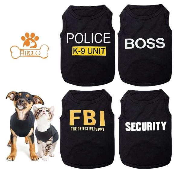 4 Packs Dog Shirts for Small Dog, Riklu Pet T-Shirts Clothes Vest for Puppy Boy Girl XS