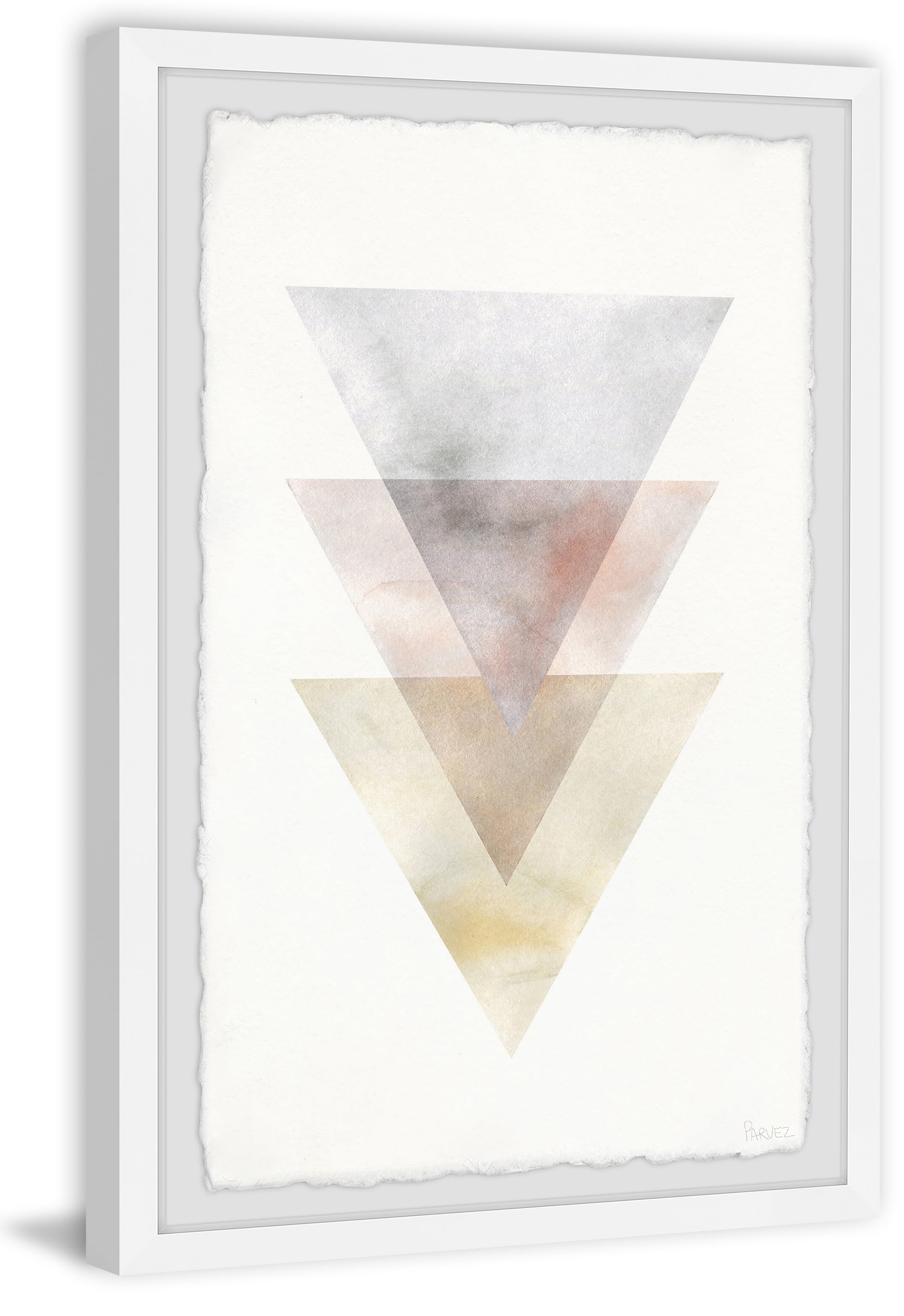 Parvez Taj Luminous Triangles Framed Wall Art