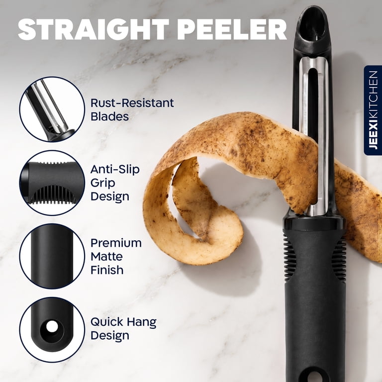 JEEXI Vegetable Peelers 2-Pack, Stainless Steel photo 5