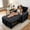 Black, variant on BSHTI 37.2" Convertible Pull-Out Sleeper Chair – with 3 Adjustable Angles, Velvet Upholstery, Side Pocket Storage, Solid Wood Frame,Dark Gray