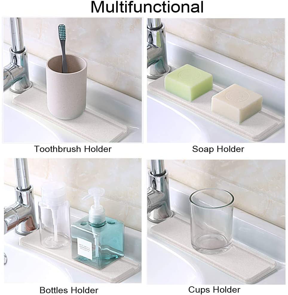 Diatomite Soap Dish Absorbent Tea Coaster Toothbrush Holder for Bathroom 