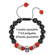 thumbnail image 2 of Pulsera Calavera Vintage Piedra De Lava Ojo De Tigre Hombre, Rojo/Negro, 2 of 5