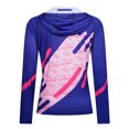 thumbnail image 2 of Lightweight Summer Long Sleeve Shirt With Hood Women Cooling Moisture Wicking Workout Athletic SPF Sun Shirt Women UV Protection Thumbhole Zipper Pockets Purple Pink M, 2 of 5