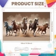 thumbnail image 2 of Realistic  Running Horse Banner Dynamic Design Galloping Horse Backdrop Earthy Color Palette Wild Animal Motif Display for Western Themed Party Equestrian Event Bedroom Wall Decor, 2 of 7