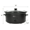 thumbnail image 3 of Magnifique 8-Quart Oval Manual Slow Cooker | 3 Cooking Modes (Low/High/Warm) | 370W, Glass Lid, Ceramic & Metal Construction | US Plug for Home Cooking, 3 of 11
