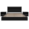 thumbnail image 2 of Nexera Harper 4-Piece Floating Platform Bedroom Set, Black, Double, 2 of 8