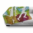 thumbnail image 3 of Fitness Soft Flannel Fleece Throw Blanket, Runners Silhouettes on Watercolor Splashes Jogging Outdoors Sportsman Marathon, Cozy Plush for Indoor and Outdoor Use, 60" x 80", Multicolor, by Ambesonne, 3 of 6