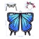 thumbnail image 5 of GOOHOCHY FrColor 1 set Women Butterflies Alas Cape Etapa Performance Mask Cape Cosplay Pelo Banda Encaje Mascarilla Disfraz de fiesta, 5 of 7