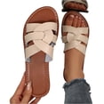 thumbnail image 4 of Women’s Open-Toe Hollow Flat Sandals, Comfortable Casual Slippers for Summer Beach & Outdoor Fashion, 40, 4 of 7