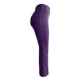thumbnail image 5 of CAIVO Bootcut Flared Yoga Leggings for Women High Waist Solid Color Full Length Stretchy Casual Athletic Pants for Travel Gym Daily Life Running Fitness Trousers , Purple, 5 of 5