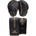 thumbnail image 3 of RDX Boxing Pads and Bag Gloves Set, Maya Hide Leather KARA Hook and Jab Training Pads, Curved Focus Mitts for MMA, Muay Thai, Kickboxing Coaching, Martial Arts, Punching Hand Target Strike Shield, 3 of 7