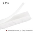 thumbnail image 3 of Uxcell 33ft L x 0.35" W x 0.6" H Self-Adhesive Seal Weather Stripping Brush White 2 Pack, 3 of 5