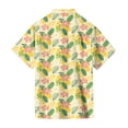 thumbnail image 6 of QHRMKOG Short Sleeve Shirts for Men Loose Fit Tropical Print Hawaiian Shirts Breathable Holiday Button Down Beach Shirt Summer Casual Top Green 3XL, 6 of 6