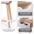 thumbnail image 3 of Topcobe Night Stand Set of 2, White, with Drawer, Modern Design Wood Leg Storage Cabinet, Wood Nightstand for Bedroom, Living Room, Dining Room Furniture (15.7" x 11.7" x 23.1"), 3 of 10