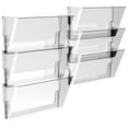 thumbnail image 1 of Storex classeurs muraux, format lettre, transparent, lot de 6, 1 of 3
