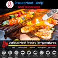 thumbnail image 7 of Instant Read Meat Digital Food Grade Probe Thermometer, Smart Ultra Fast with Backlight and Calibration Thermometer for Kitchen, Outdoor Grilling and BBQ (Red), 7 of 7