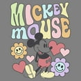 thumbnail image 2 of Junior's Mickey & Friends Groovy Hearts and Smilies Logo Cowl Neck Sweatshirt, 2 of 4