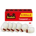 thumbnail image 1 of Cinta adhesiva transparente de 3/4 pulgadas x 1296 pulgadas, 6 rollos (600 — 6 paquetes), 1 of 9