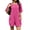 Hot Pink, variant on Rompers for Women Casual Summer Jumpsuits Short Sleeve Loose Overalls Shorts Rompers with Pockets Outfits