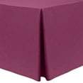 thumbnail image 1 of Ultimate Textile (2 Pack) Shantung - Majestic 4 ft. Fitted Tablecloth - for 24 x 48-Inch Banquet and Folding Rectangular Tables - 42" High, Raspberry Red, 1 of 3