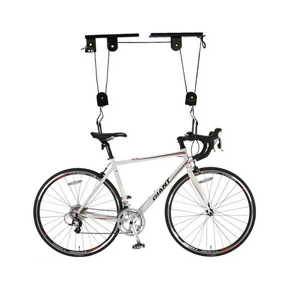 Wildnix Heavy Duty Bike Car Carrier Rack, Ceiling Mount Bike Hoist for Garage, Holds Up to 132lbs, Coated Hooks to Protect Bikes from Scratches