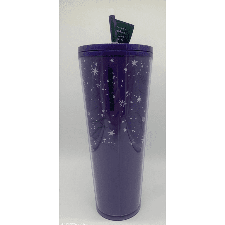 Purple Starbucks Logo Straw Glass Cup