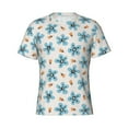 thumbnail image 4 of Vsdgher Flower Leaves Print Men's Dry Fit Mesh Athletic Shirts Moisture Wicking Tennis T-Shirt Tops, 4 of 9
