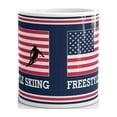 thumbnail image 3 of Freestyle Skiing Winter Sports USA Coffee Tea Ceramic Mug Office Work Cup Gift 11oz, 3 of 3