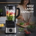 thumbnail image 6 of Behome Blender with Grinder, Stepless Speed & 4 Functions, 1200W Blender for Smoothies with 50 Oz Glass Jar, Self-Cleaning Blenders for Kitchen, Black, 6 of 8