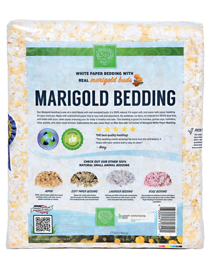 Small Pet Select - Natural Paper Bedding with Real Marigold Buds, 56L
