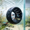 thumbnail image 3 of Floating Betta Log, Fish Tank Tunnel Toy with Suction Cup, Aquarium Enrichment Hideout for Small Fish and Shrimp, Curved Observation Tube Decor, Easter Gifts for Aquarium Lovers Black, 3 of 5