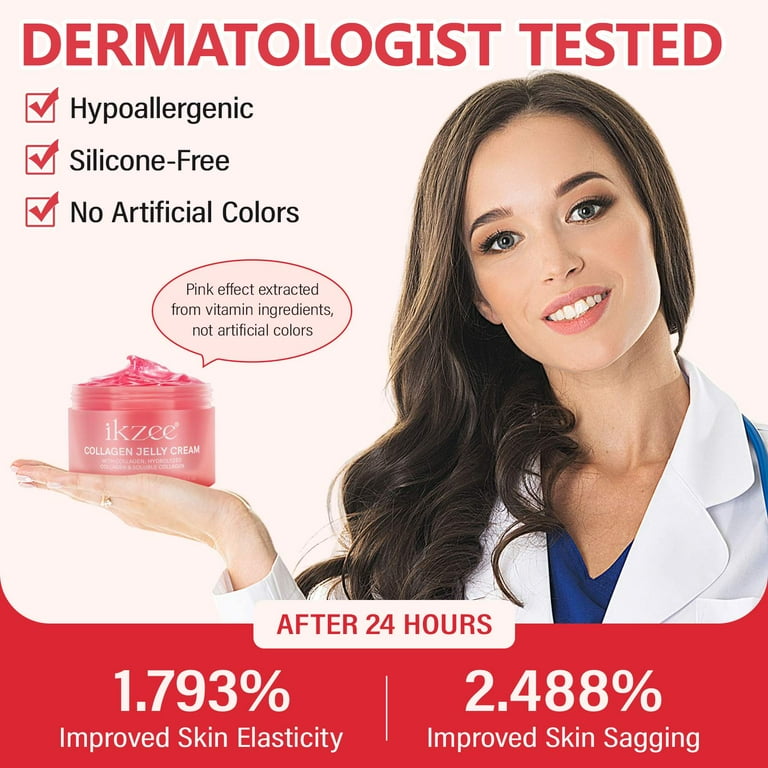 Ikzee Collagen Jelly Cream, Preserves Firmness Elasticity, Barrier