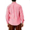 thumbnail image 5 of CYiJun Mens Plaid Shirts Casual Vintage Soft Long Sleeve Button Down Cotton Plaid Shirts with Pocket,Red L, 5 of 5