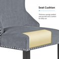 thumbnail image 4 of Dining Chairs Dining Room Chair Kitchen Chair of 2 Dining Metal Side Chairs Solid Wood Modern Tufted Upholstered for Home Kitchen Bedroom Living Room Arm Side Chairs Set of 2 Grey, 4 of 7