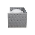 thumbnail image 6 of Bowery Hill Contemporary Velvet Upholstered Twin Size Daybed w/ Trundle in Gray, 6 of 11