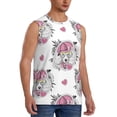 thumbnail image 2 of Haiem Men's Cartoon Poodle Dog Print Tank Tops Summer Sleeveless Cut Off Workout T-Shirts Fitness Vest Athletic Undershirts-Large, 2 of 8