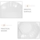 thumbnail image 3 of Caja de jabón con forma de concha, bandeja decorativa de plástico para habitación de invitados, bandeja para hotel, 2 unidades, color blanco, 3 of 6