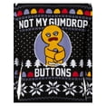 thumbnail image 6 of Shrek Ugly Christmas Sweater Men's The Gingerbread Man Not My Gumdrop Buttons Ugly Holiday Sweater Knit Pullover, 6 of 6